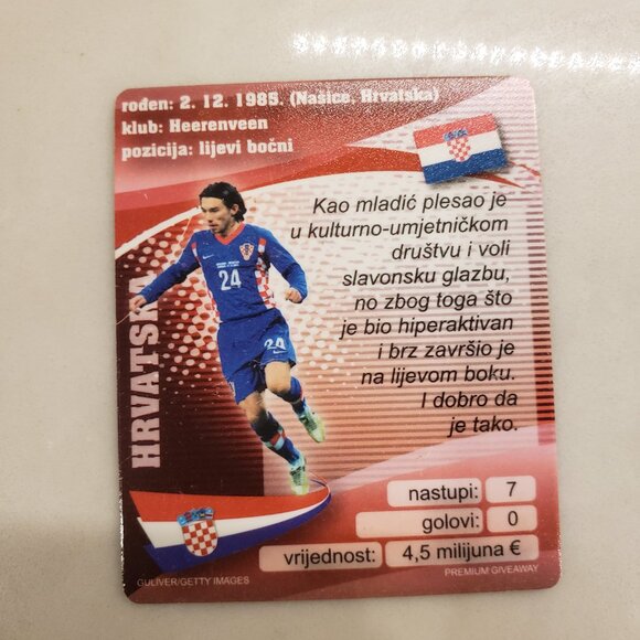 Danijel Pranjic Croatian Hrvatska Soccer Card 2008 - Picture 2 of 3